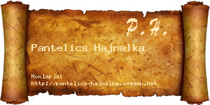 Pantelics Hajnalka névjegykártya
