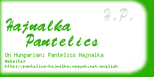 hajnalka pantelics business card